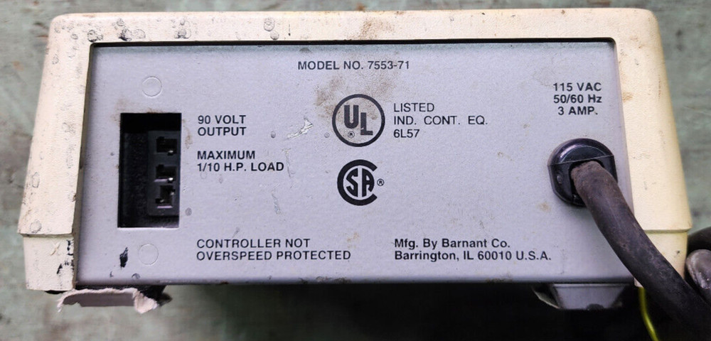 GENUINE COLE-PARMER MASTERFLEX 7553-71 SPEED CONTROLLER