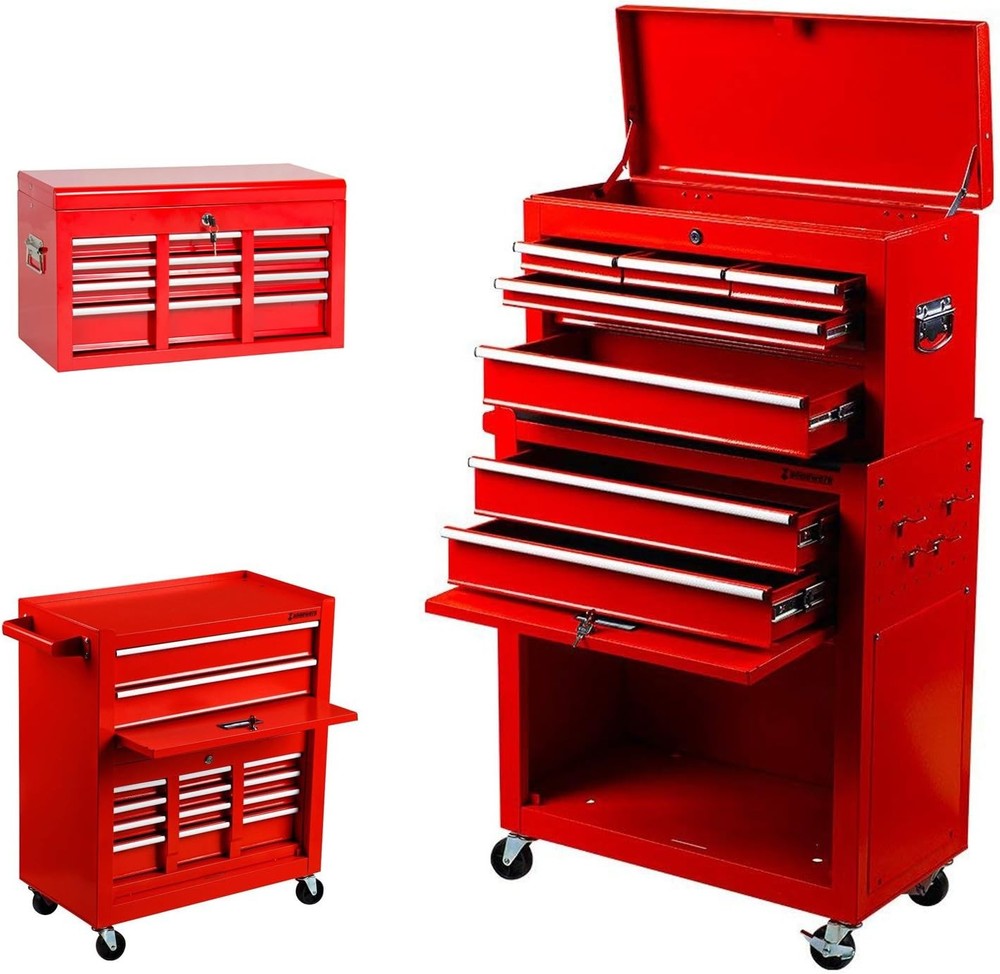 Tool Box, Portable and Storage System Tool Chest Cabinet Sliding Drawers Rolling