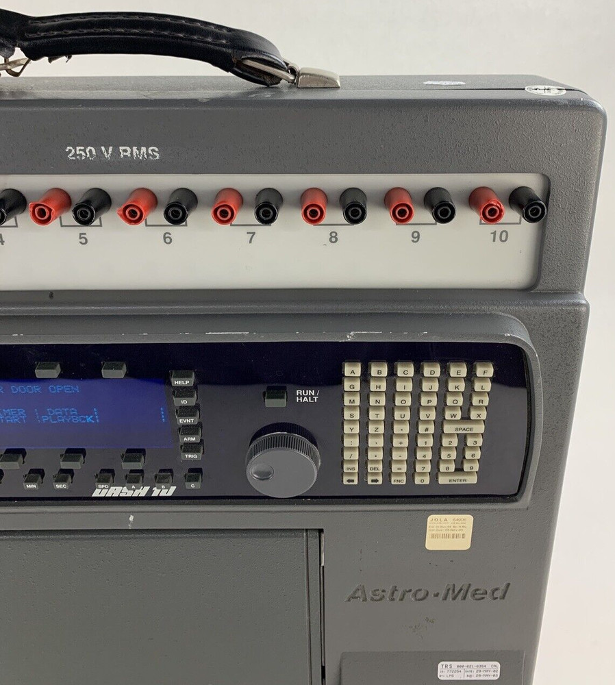Astro-Med Dash 10 250v RMS Data Logger Powers On