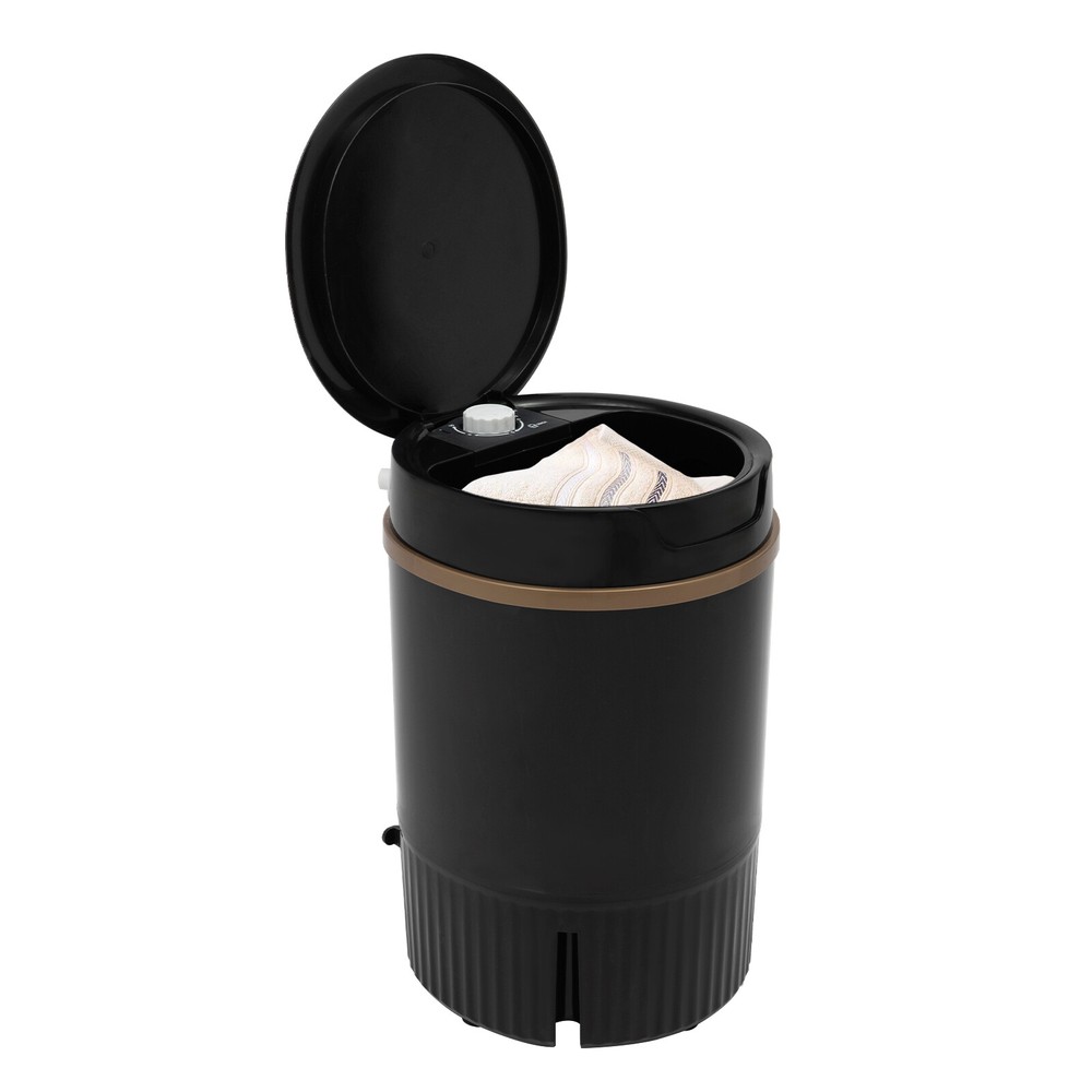 Mini Washing Machine Washer with Drainage Basket Multi-Functional Black Portable