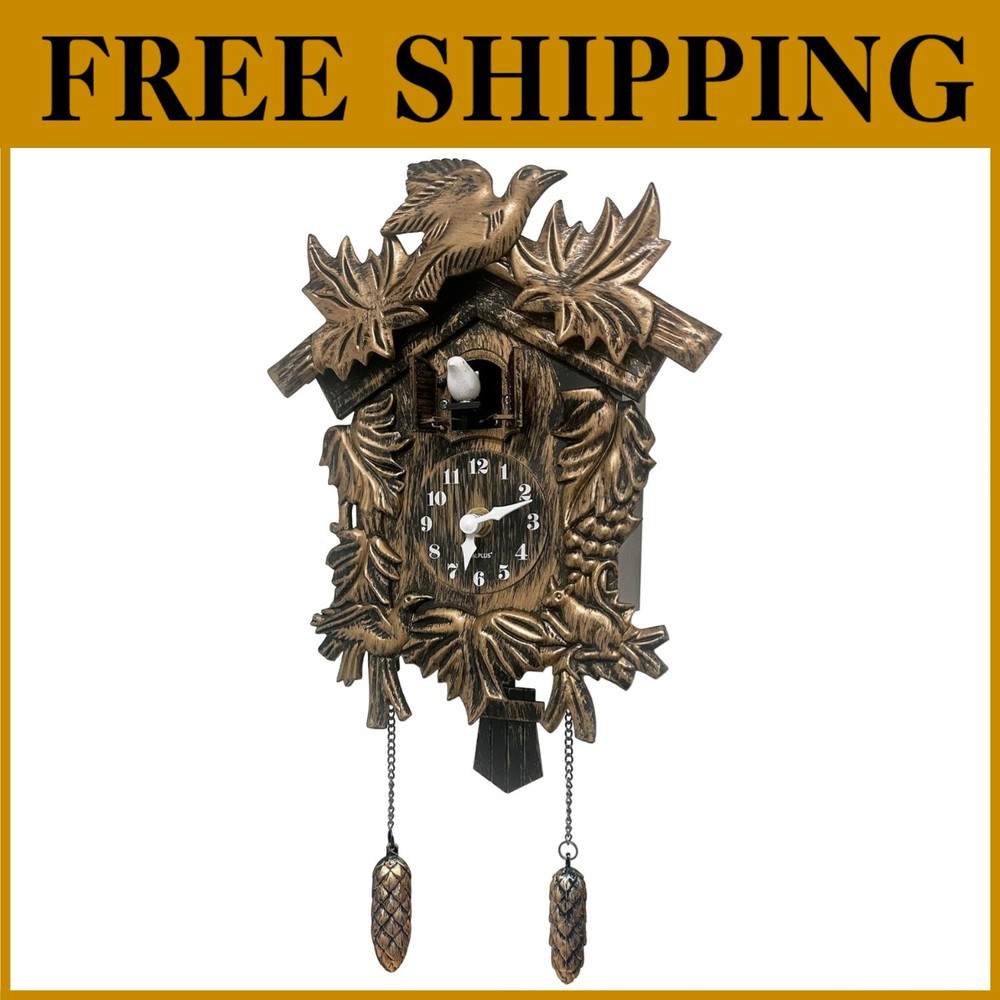 Vintage Bird Flapping Cuckoo Clock