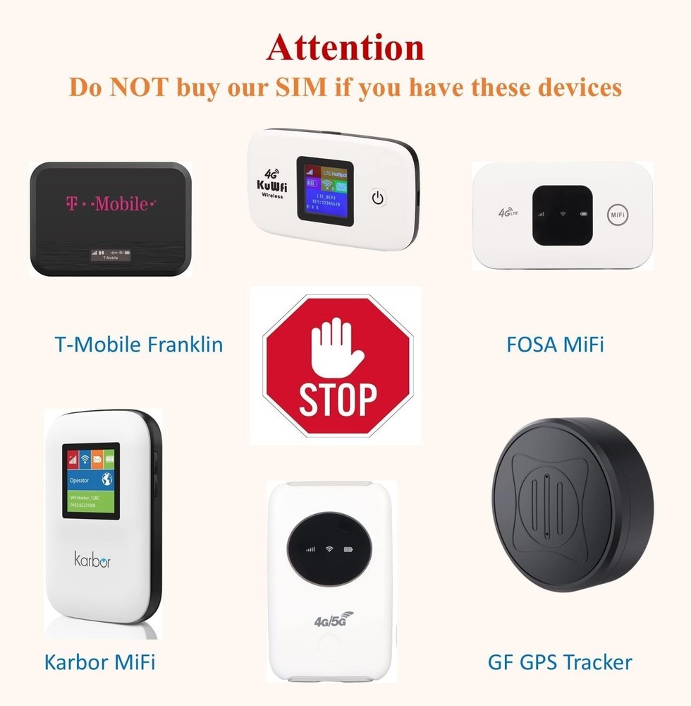 Data-Only SIM Card for Security Cameras, Hotspots, Tablets LTE US &