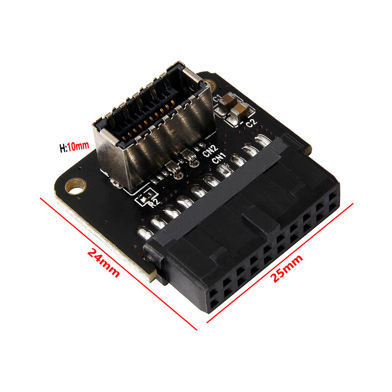 Motherboard Expansion Card USB3.0 Front 19PIN to 3.1 TYPE-C Front Type-E Adapter