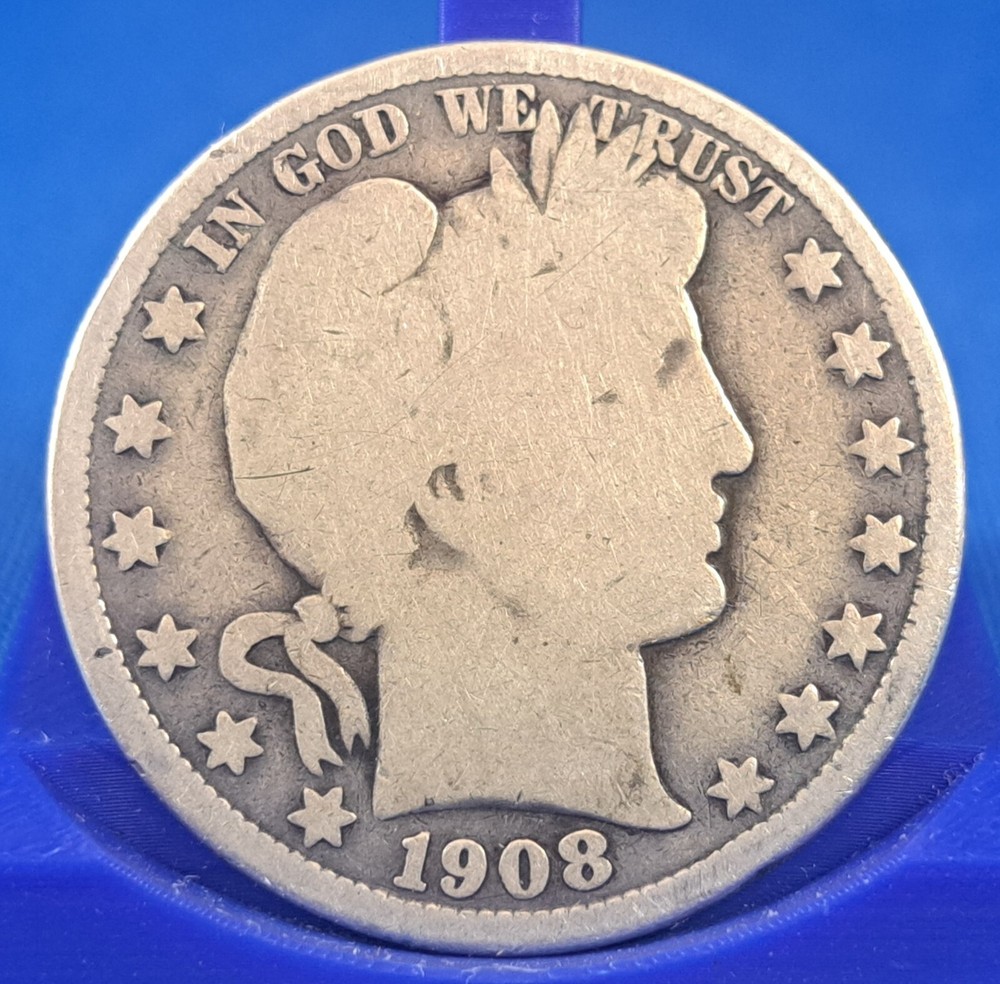 1908-O 50C Barber Half Dollar