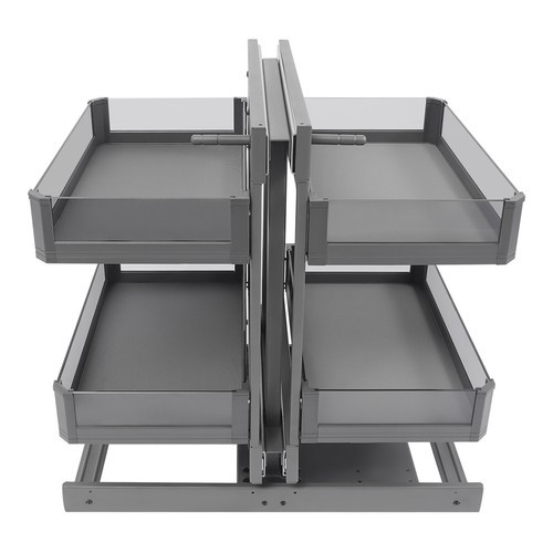 Blind Corner Pull Out Pantry Racks Left&Right Open Min Opening 14.57" W/4 Basket