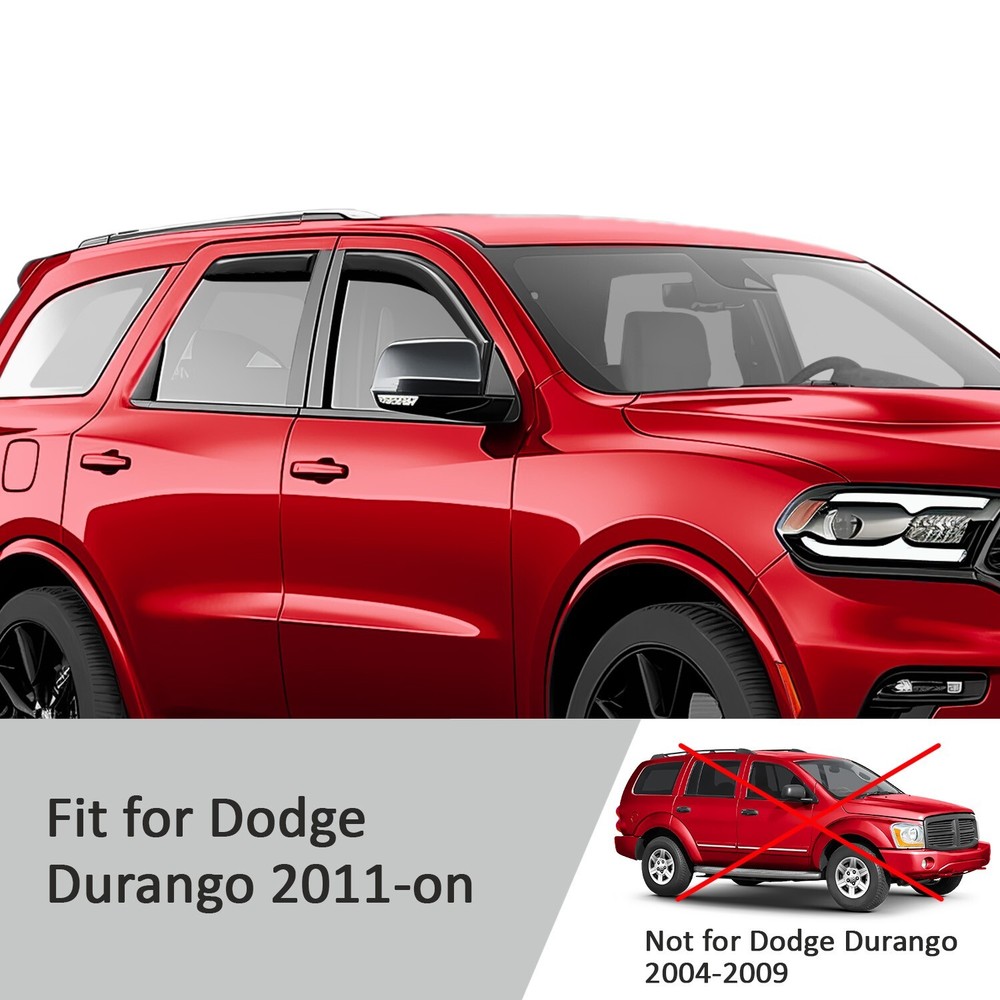 Sun Rain Visors Wind Rain Guards for 2011-2025 Dodge Durango SHATTERPROOF