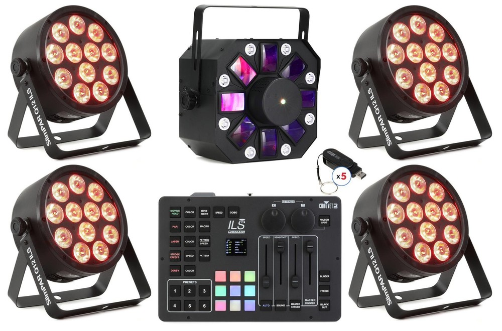 Chauvet DJ Par and DJ Swarm 5 FX Light Bundle with Controller