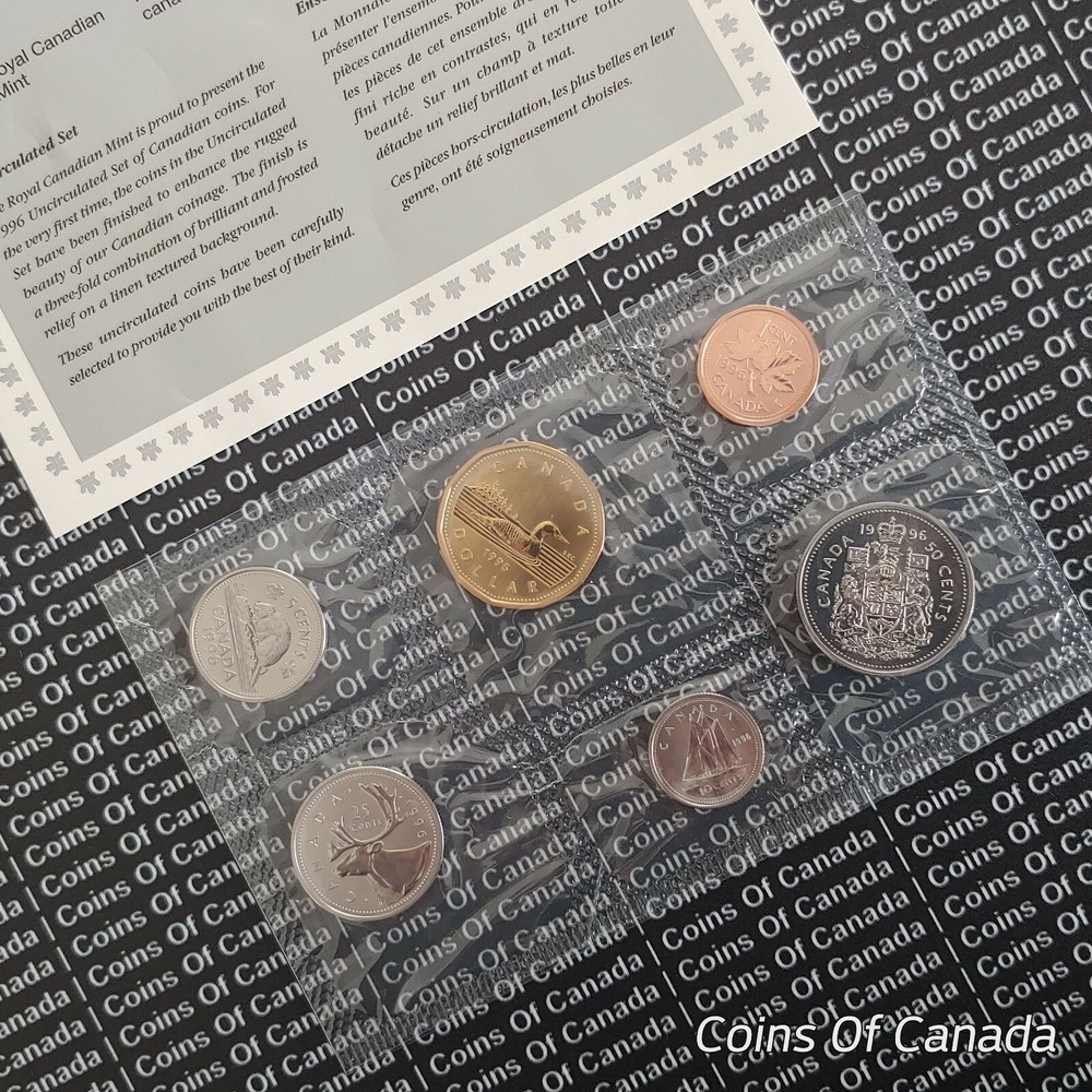 1996 Canada Prooflike 6 Coin Original Set Multiple Sets Available #coinsofcanada