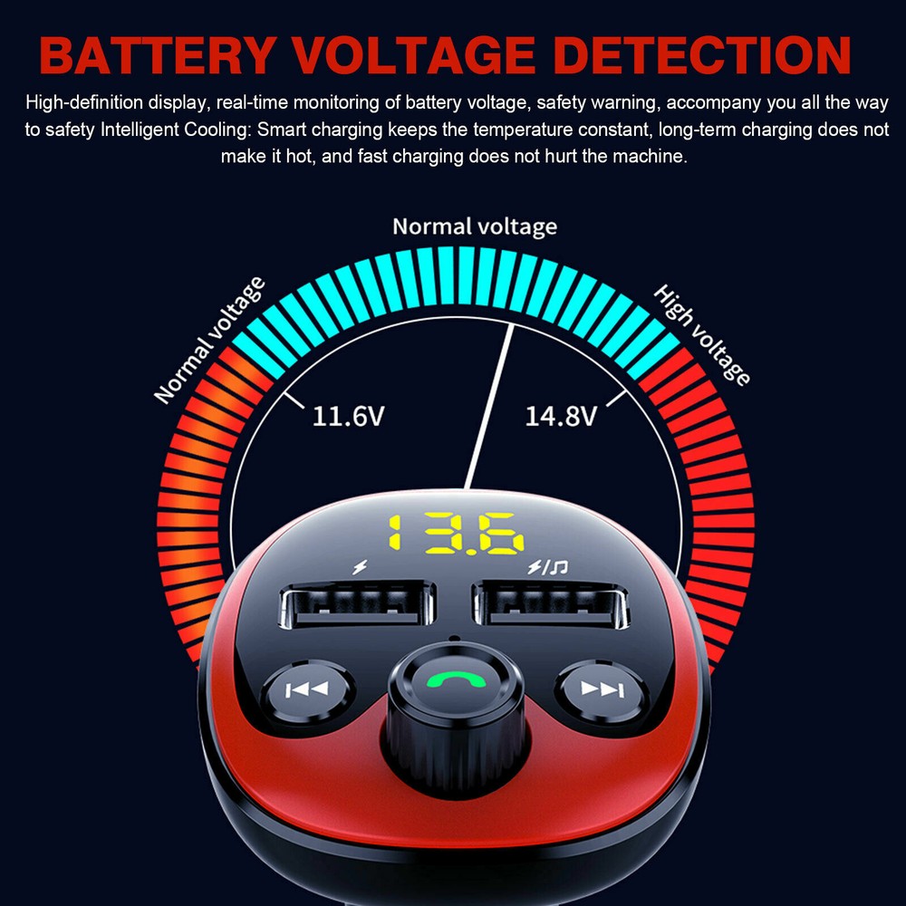 Bluetooth Car FM Transmitter MP3 Player Adapter Kit USB Charger Wireless