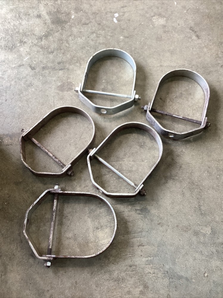 Five 6” adjustable Pipe Hanger Clevis Caddy.