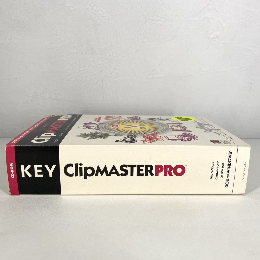 Clip Master Pro CD-Rom Image Library Vintage Graphics 1999 Clipart Software