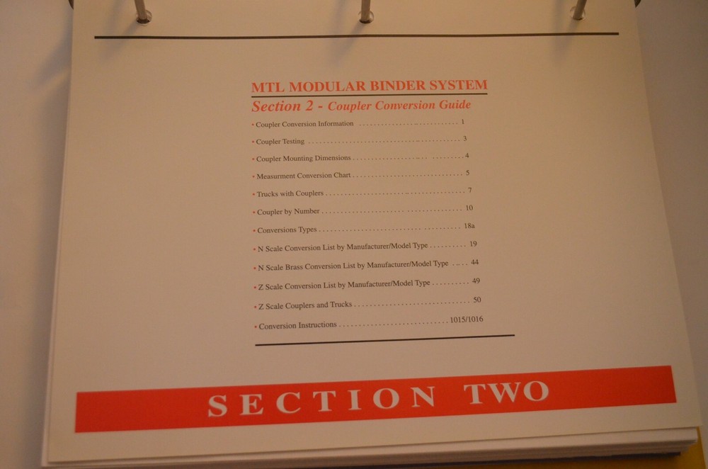 RARE Micro-Trains Line MTL Modular Binder Systems Original 3-Ring Binder
