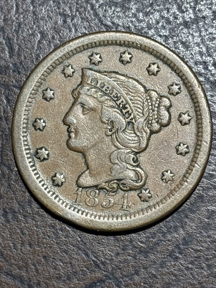 1854 Braided hair Large Cent