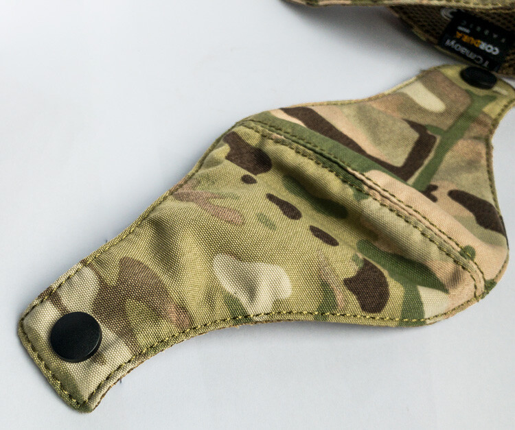 Tactical Riding Half Face Mask Double Layer Camouflage Face Shield