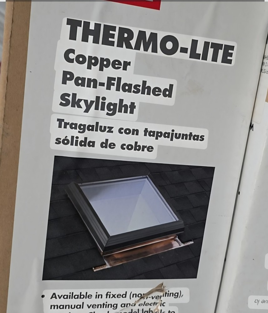 Fixed Copper Pan-Flashed Skylight with Tempered Glazing By VELUX.