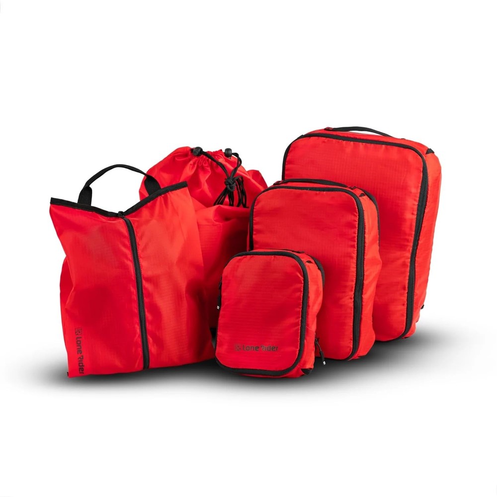 Lonerider Compression Packing Cubes Set - 5 Piece Lightweight, Durable Multi-...