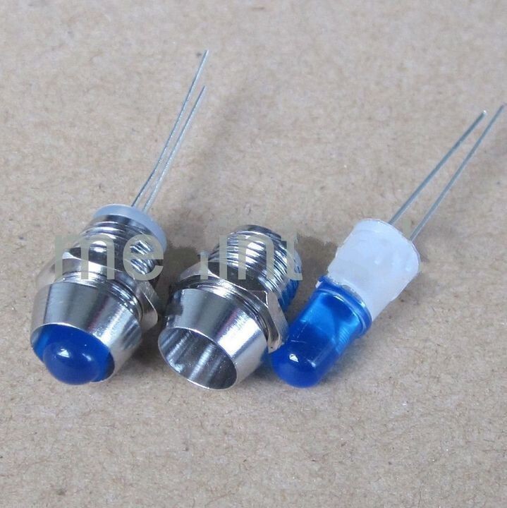 100pcs 5mm Chrome Metal LED Bezel Holder Panel Display