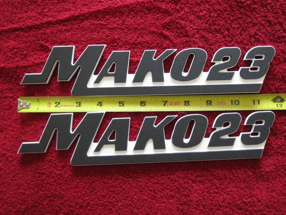 Mako Boat Emblems / Badges (Small) 2-3/8" High