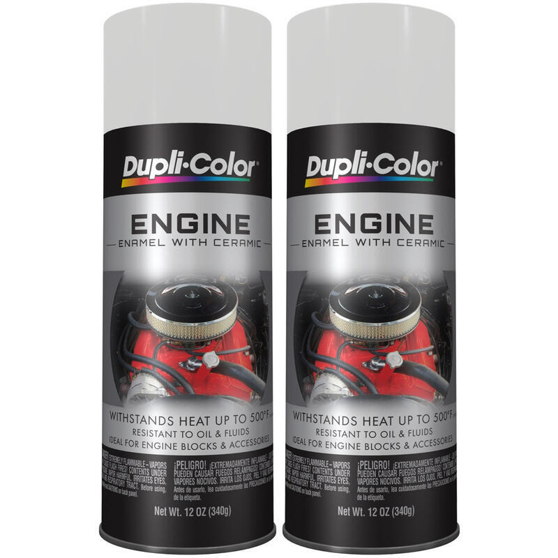 Duplicolor DE1602 (2-Pack), Engine Enamel Paint, Universal White, 12 oz Aerosol