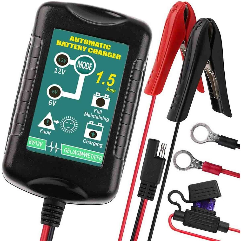 Automatic Battery Charger Maintainer Motorcycle Trickle Float For Tender 6V 12V