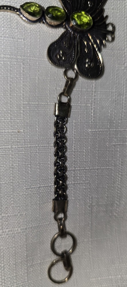 Artisan Peridot Dragonfly Bracelet