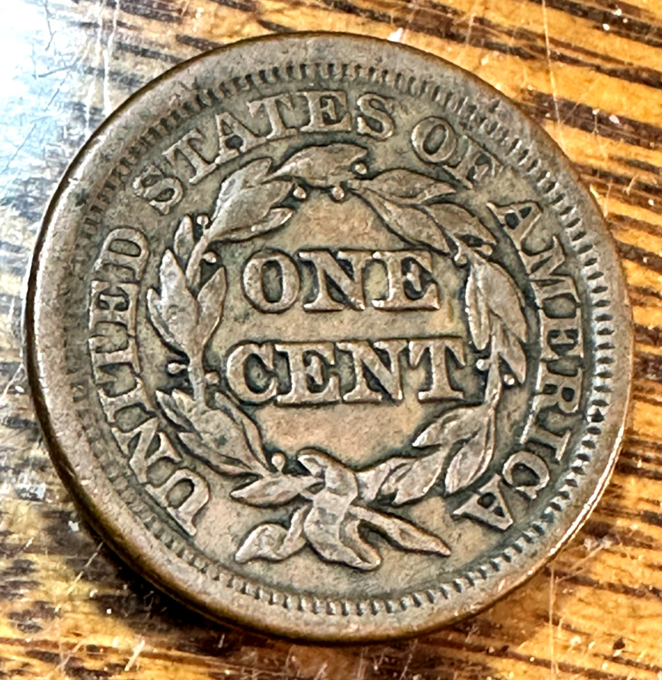 1854 Large Cent Nice Original Sharp VF/XF Choice Planchet CHRC