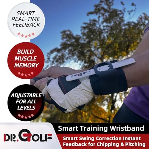 Golf Swing Trainer Aid & Wristband by Dr. Golf New Version Training WristStrap