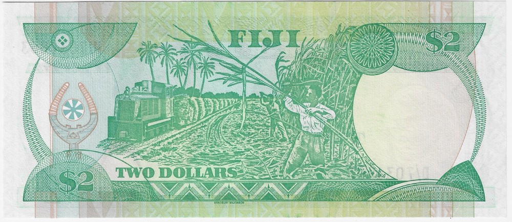 Fiji 1988 2 Dollars Uncirculated Banknote Pick 87