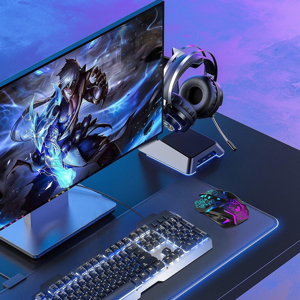 Wireless Gaming Mouse, Rechargeable Wireless Computer Mouse with Type-C Fast ...