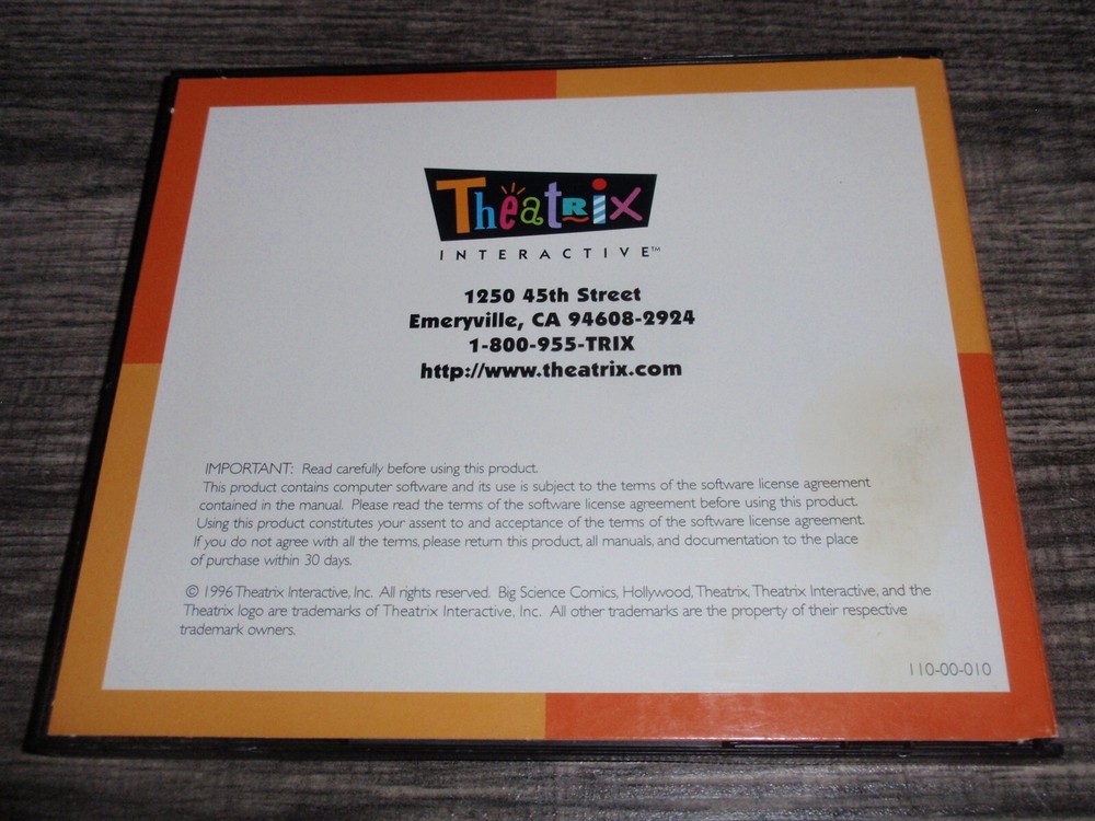 Big Science Comics PC/Mac CD-ROM Theatrix Interactive 1996 for Windows 95/3.1