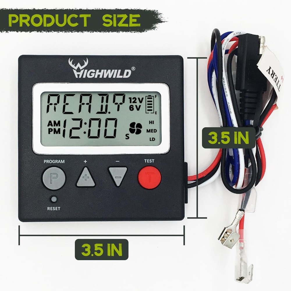 6V/12V Universal Digital Timer for Deer Feeders - Customizable Feeding Control