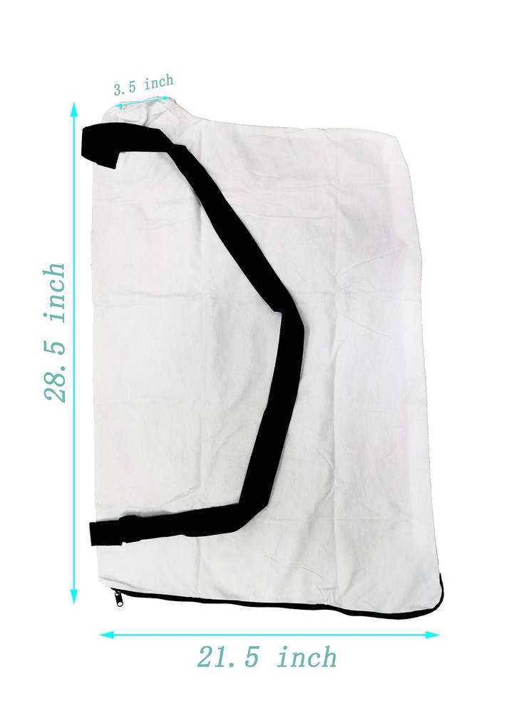 Aillsa 530095564 Vacuum Bag Leaf Blower Zippered Bottom Dump White