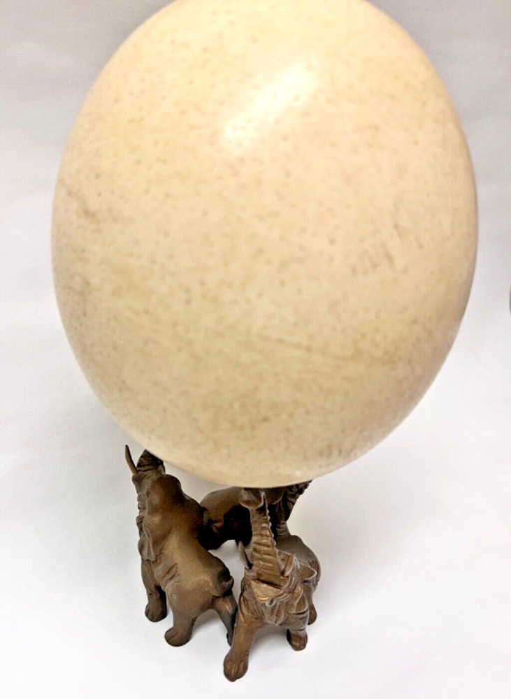 SOLID BRASS ELEPHANTS STAND FOR BALL OR EGG