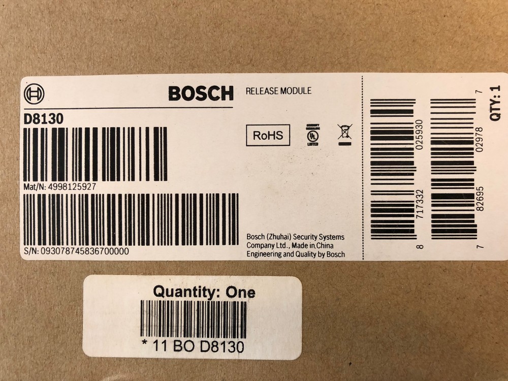 NIOB Bosch D8130 Door Release Module (Open Box)