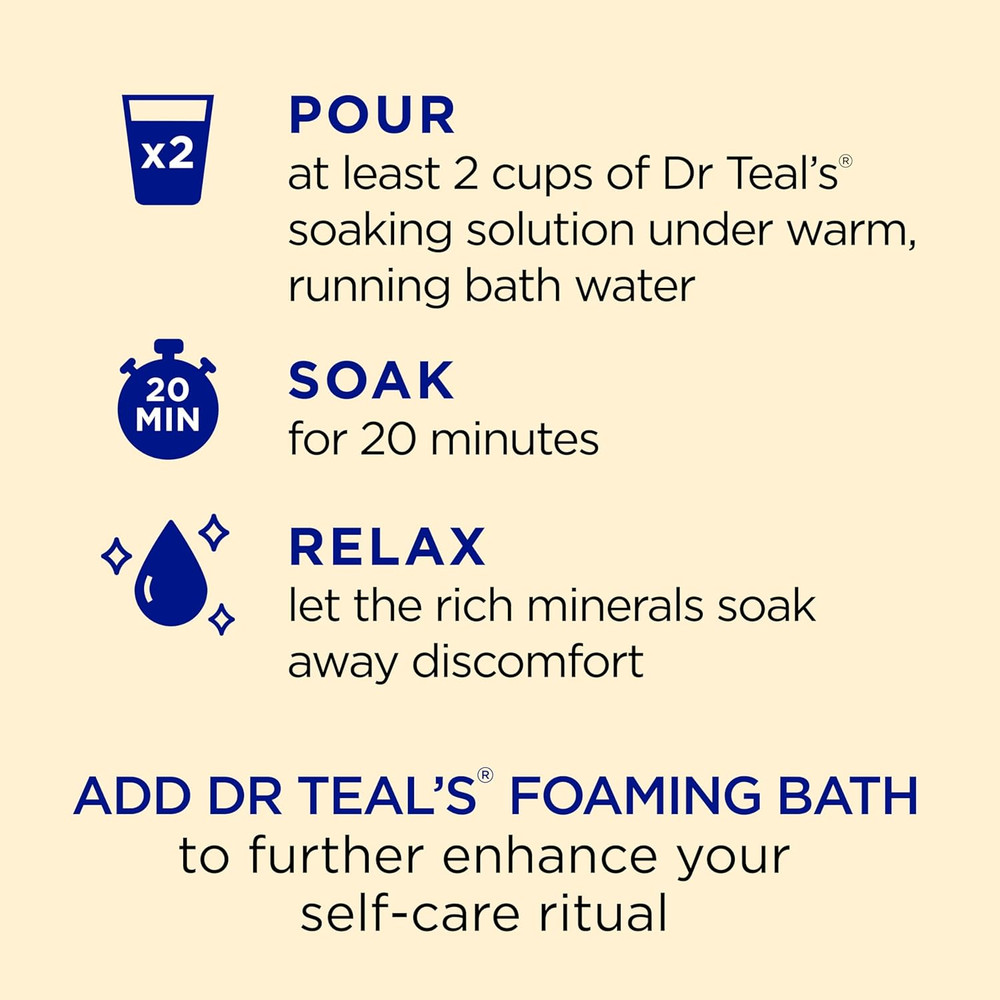 Dr Teal's Epsom Salt Soaking Solution, Chamomile, 48 Oz