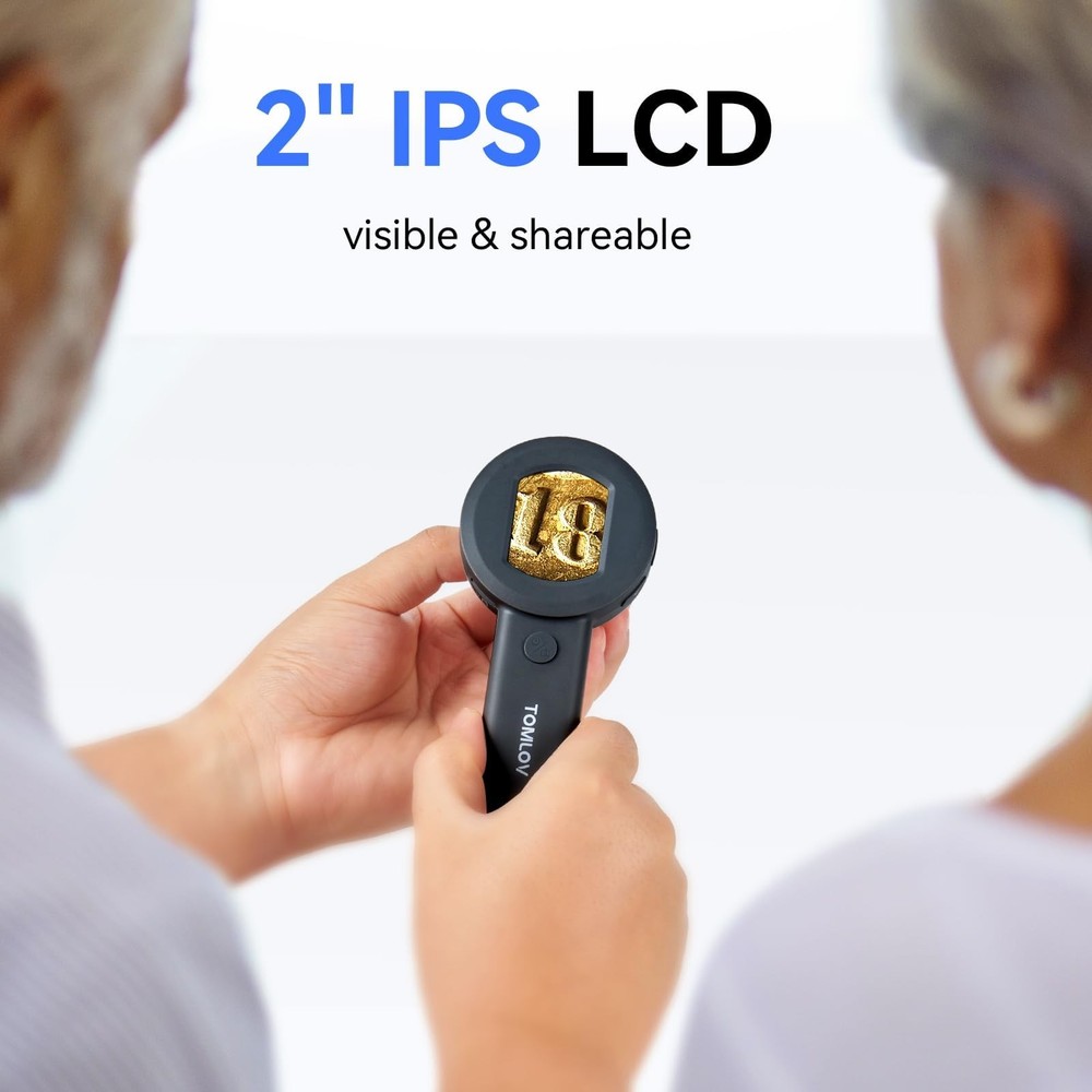 P10 Microscope for Adults Kids, Handheld Coin Magnifier with Light for Error ...