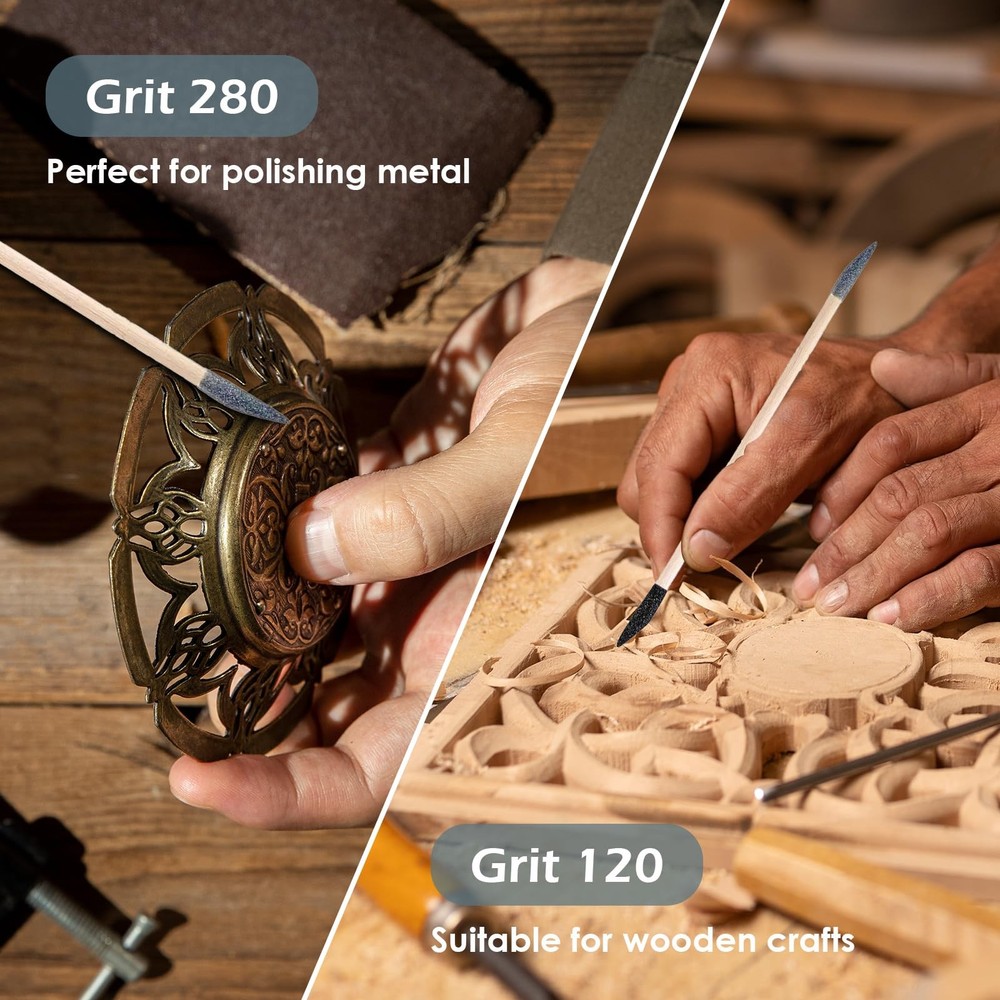 Sanding Sticks 30 Pcs, Double-Ended Sanding Tools for Wood & Plastic Models