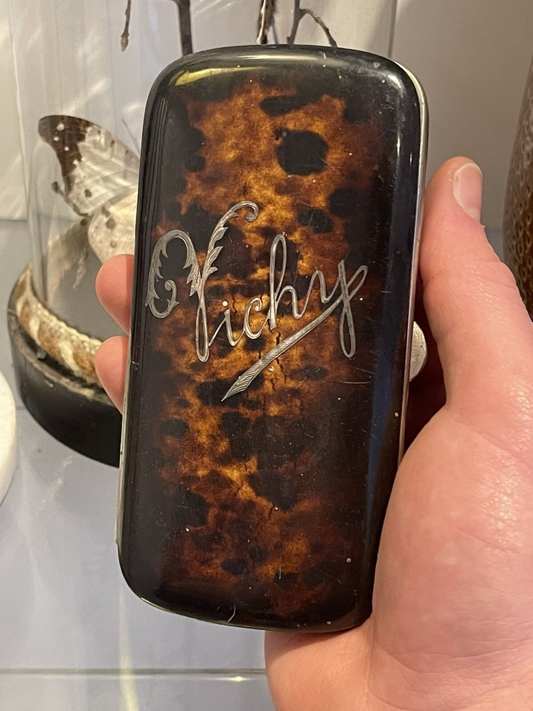 case & Cigar & Vichy & Niello Silver & Silk & XIX
