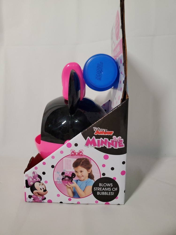 Disney Junior Minnie Mouse Bubble Machine Bubble Blower with 2 oz Bubbles