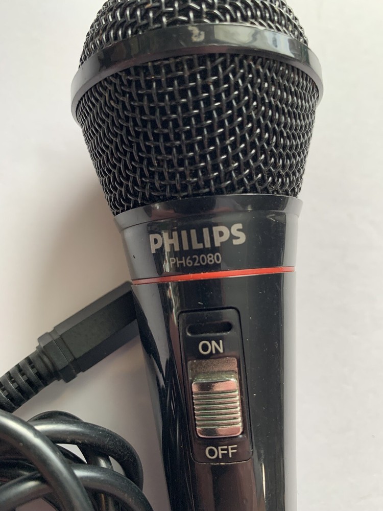 Karaoke Microphone Philips PH62080 Uni-Directional Cable Dynamic Black Wired