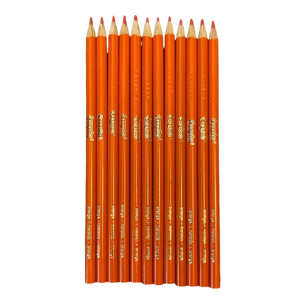 New Crayola Colored Pencils 12 Count Orange