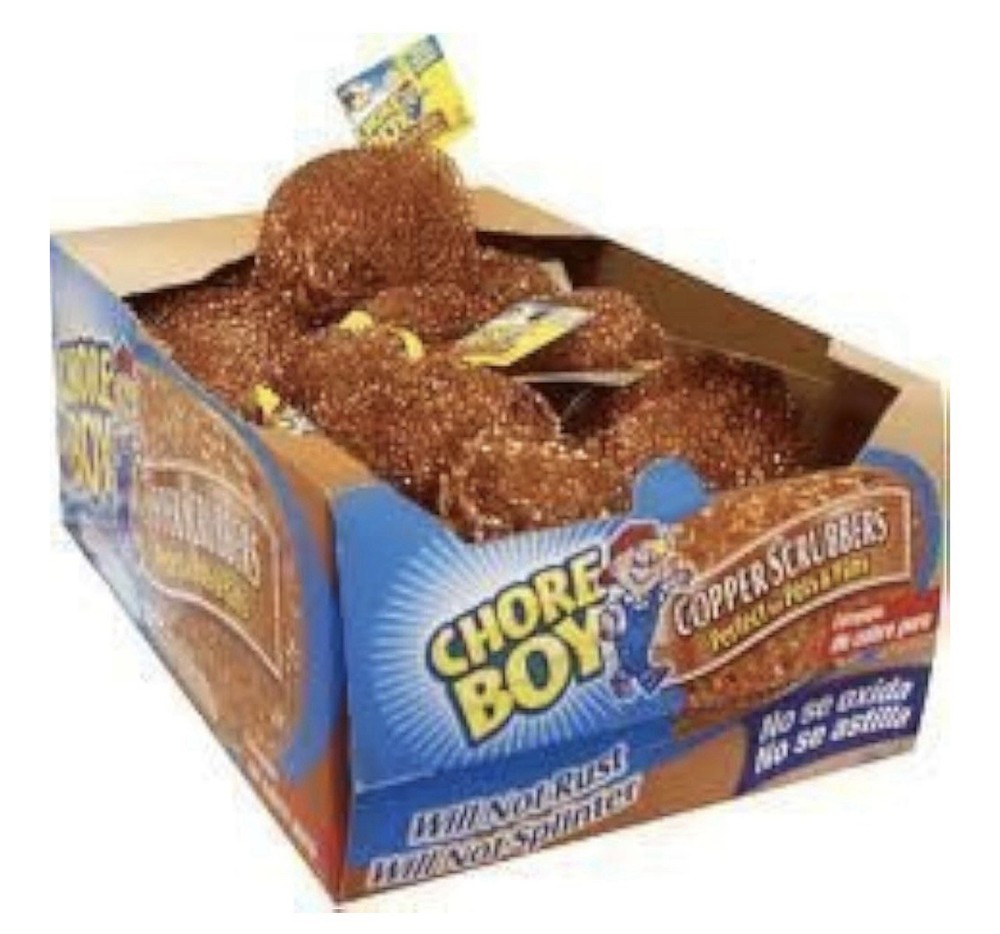 Chore Boy Copper Scrubber 36 Pieces Per Box.