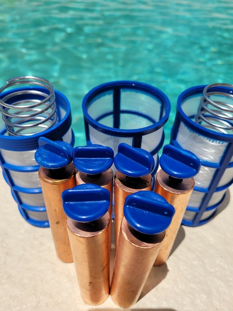 Replace Six 450g Anodes- 3 Baskets 2 SS Spring Solar Pool Ionizer Universal Fit