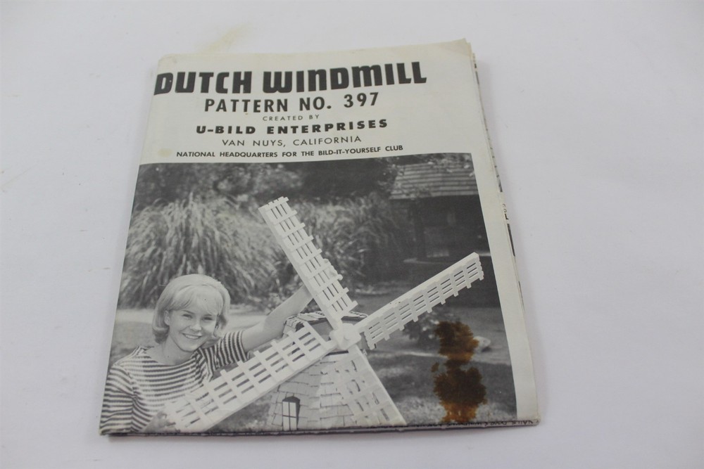 Step by Step Pattern For Dutch Windmill #397 Woodworking Craft Kit Pattern