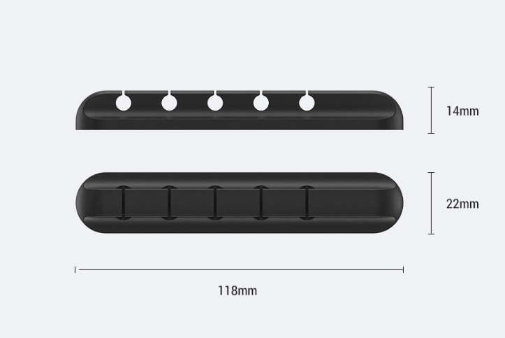 Silicone USB Cable Winder Desktop Cable Organizer Management Multipurpose Clips