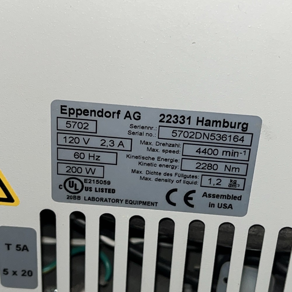EPPENDORF CENTRIFUGE 5702