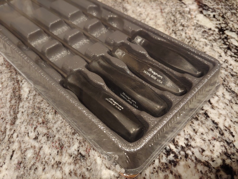 Snapon Tools 4pc Hard Handle Long Mini Pick Set SEALED - BLACK