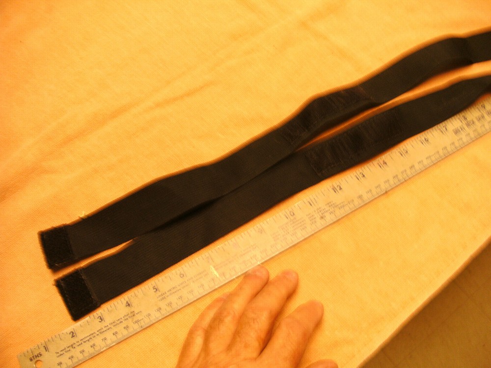 Black Nylon Hook & Loop Belt, Sleeping Bag Strap? Uses Unknown See Pictures