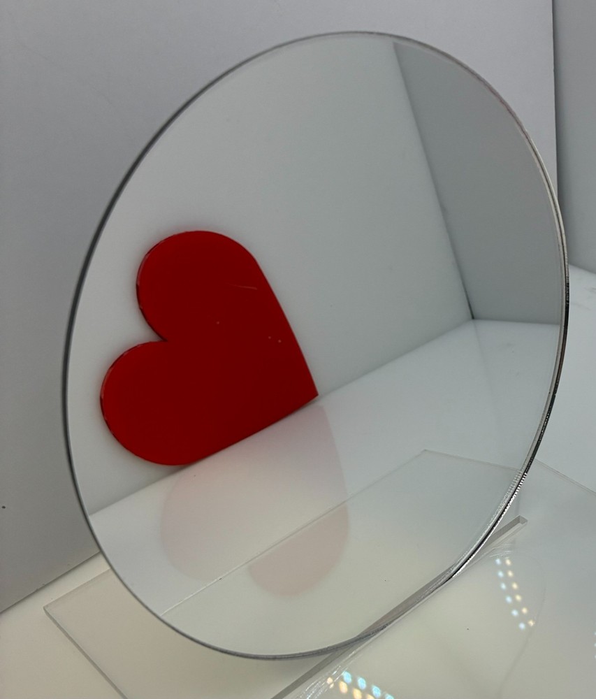 Acrylic Circle Disc - 1/8" Thick - Silver Mirror - 12" Diameter