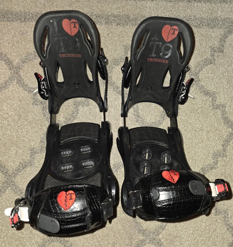 Technine Snowboard Bindings Women's Medium (US 6.5-8.5) Black Used